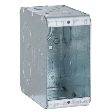 deepest one gang masonary metal electrical box home depot|1 gang electrical boxes.